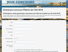 Tablet Screenshot of jeu-concours-pelerin.net